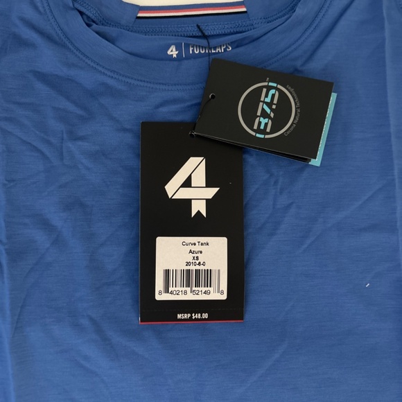 NWT FOURLAPS CURVE TANK IN AZURE - Picture 4 of 8